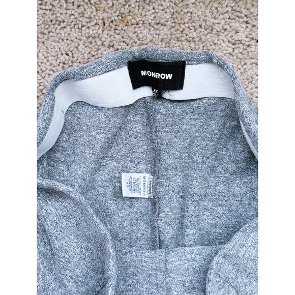 MONROW Flare Lounge Pants XS Heather Gray Stretch Neutral Luxury Cozy Athleisure - Picture 5 of 7